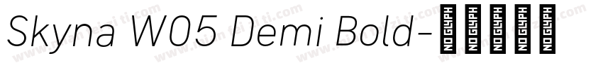 Skyna W05 Demi Bold字体转换